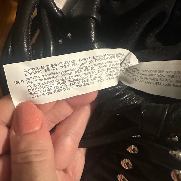 Zara Black and Silver Mini Bag with Woven Leather & Beaded Design NWOT - Picture 4 of 5